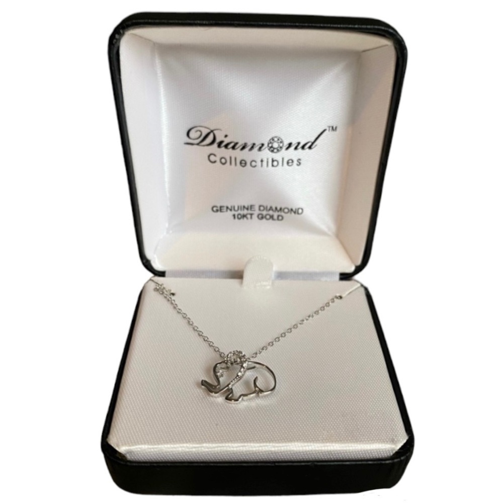 Diamond Elephant Necklace